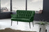 Kaki | SKU: 118BRN1246 | Canapea fixă 2 locuri Paris metal negru, 130x46x82 cm, varianta Kaki, produs pentru amenajarea locuinței, disponibil online în România la CasaMob