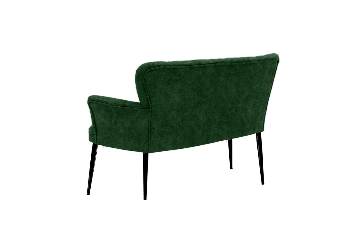 Canapea fixă 2 locuri Paris metal negru, Diverse culori, 130x46x82 cm - Kaki | SKU: 118BRN1246 | Canapea fixă 2 locuri Paris metal negru, 130x46x82 cm, varianta Kaki, produs pentru amenajarea locuinței, disponibil online în România la CasaMob
