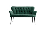 Canapea fixă 2 locuri Paris metal negru, Diverse culori, 130x46x82 cm - Verde marin | SKU: 118BRN1247 | Canapea fixă 2 locuri Paris metal negru, 130x46x82 cm, varianta Verde marin, produs pentru amenajarea locuinței, disponibil online în România la CasaMob