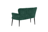 Canapea fixă 2 locuri Paris metal negru, Diverse culori, 130x46x82 cm - Verde marin | SKU: 118BRN1247 | Canapea fixă 2 locuri Paris metal negru, 130x46x82 cm, varianta Verde marin, produs pentru amenajarea locuinței, disponibil online în România la CasaMob