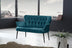 Albastru petrol | SKU: 118BRN1248 | Canapea fixă 2 locuri Paris metal negru, 130x46x82 cm, varianta Albastru petrol, produs pentru amenajarea locuinței, disponibil online în România la CasaMob