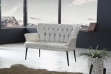 Canapea fixă 2 locuri Paris metal negru, Diverse culori, 130x46x82 cm - Crem | SKU: 118BRN1251 | Canapea fixă 2 locuri Paris metal negru, 130x46x82 cm, varianta Crem, produs pentru amenajarea locuinței, disponibil online în România la CasaMob