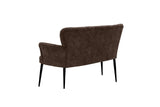Canapea fixă 2 locuri Paris metal negru, Diverse culori, 130x46x82 cm - Maro | SKU: 118BRN1252 | Canapea fixă 2 locuri Paris metal negru, 130x46x82 cm, varianta Maro, produs pentru amenajarea locuinței, disponibil online în România la CasaMob