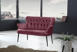 Canapea fixă 2 locuri Paris metal negru, Diverse culori, 130x46x82 cm - Roz pudrat | SKU: 118BRN1253 | Canapea fixă 2 locuri Paris metal negru, 130x46x82 cm, varianta Roz pudrat, produs pentru amenajarea locuinței, disponibil online în România la CasaMob