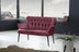 Roz pudrat | SKU: 118BRN1253 | Canapea fixă 2 locuri Paris metal negru, 130x46x82 cm, varianta Roz pudrat, produs pentru amenajarea locuinței, disponibil online în România la CasaMob