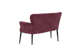 Canapea fixă 2 locuri Paris metal negru, Diverse culori, 130x46x82 cm - Roz pudrat | SKU: 118BRN1253 | Canapea fixă 2 locuri Paris metal negru, 130x46x82 cm, varianta Roz pudrat, produs pentru amenajarea locuinței, disponibil online în România la CasaMob