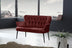 Bordo | SKU: 118BRN1254 | Canapea fixă 2 locuri Paris metal negru, 130x46x82 cm, varianta Bordo, produs pentru amenajarea locuinței, disponibil online în România la CasaMob