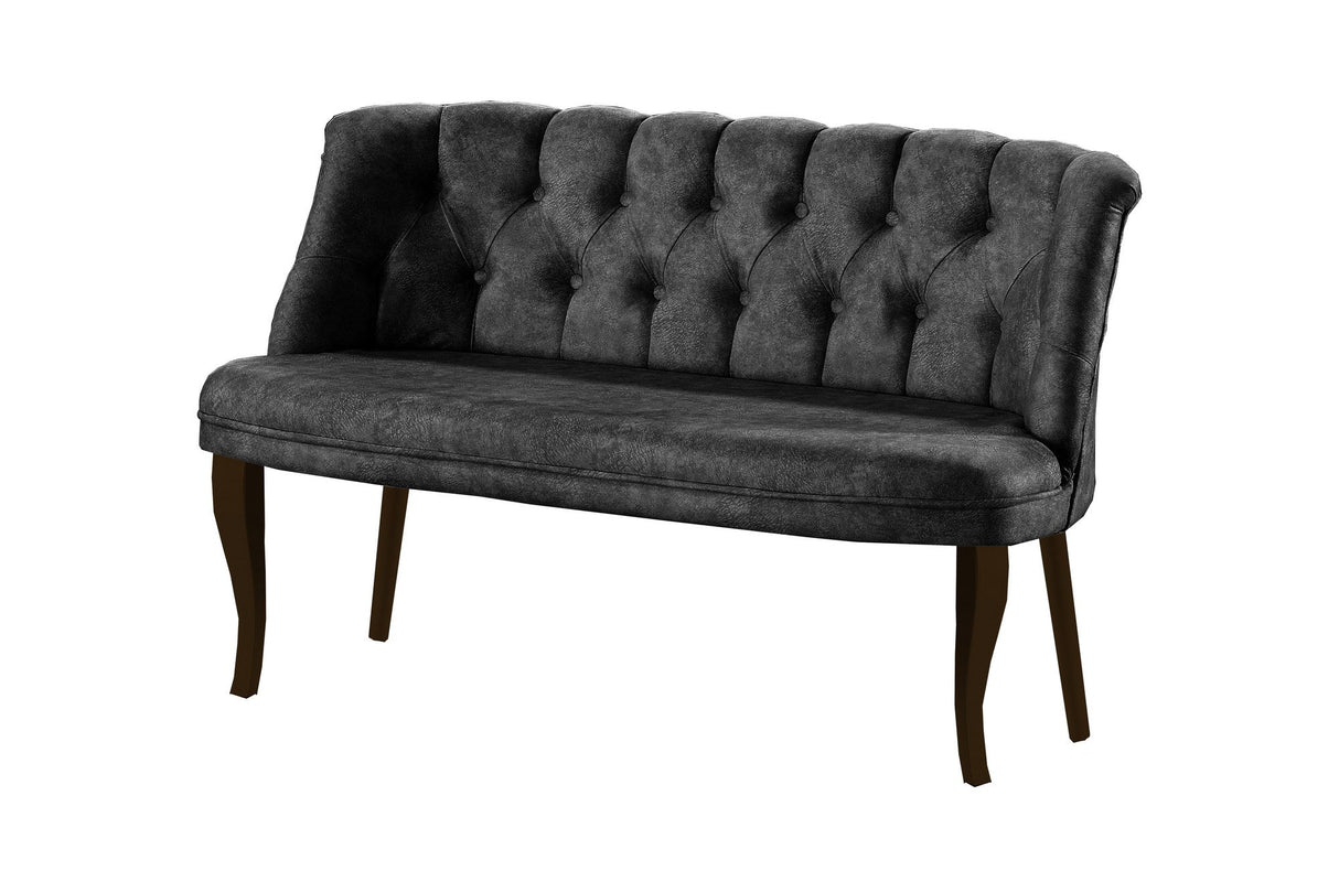 Canapea fixă 2 locuri Roma lemn nuc, Diverse culori, 118x48x80 cm - Fumuriu | SKU: 118BRN1352 | Canapea fixă 2 locuri Roma lemn nuc, 118x48x80 cm, varianta Fumuriu, produs pentru amenajarea locuinței, disponibil online în România la CasaMob