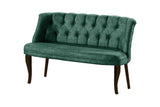 Canapea fixă 2 locuri Roma lemn nuc, Diverse culori, 118x48x80 cm - Verde marin | SKU: 118BRN1355 | Canapea fixă 2 locuri Roma lemn nuc, 118x48x80 cm, varianta Verde marin, produs pentru amenajarea locuinței, disponibil online în România la CasaMob
