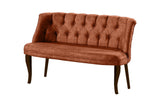 Canapea fixă 2 locuri Roma lemn nuc, Diverse culori, 118x48x80 cm - Roșu cărămiziu | SKU: 118BRN1358 | Canapea fixă 2 locuri Roma lemn nuc, 118x48x80 cm, varianta Roșu cărămiziu, produs pentru amenajarea locuinței, disponibil online în România la CasaMob