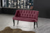 Roz pudrat | SKU: 118BRN1373 | Canapea fixă 2 locuri Roma lemn negru, 118x48x80 cm, varianta Roz pudrat, produs pentru amenajarea locuinței, disponibil online în România la CasaMob