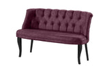 Canapea fixă 2 locuri Roma lemn negru, Diverse culori, 118x48x80 cm - Roz pudrat | SKU: 118BRN1373 | Canapea fixă 2 locuri Roma lemn negru, 118x48x80 cm, varianta Roz pudrat, produs pentru amenajarea locuinței, disponibil online în România la CasaMob