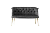 Canapea fixă 2 locuri Roma metal auriu, Diverse culori, 118x48x80 cm - Fumuriu | SKU: 118BRN1376 | Canapea fixă 2 locuri Roma metal auriu, 118x48x80 cm, varianta Fumuriu, produs pentru amenajarea locuinței, disponibil online în România la CasaMob