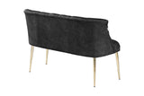 Canapea fixă 2 locuri Roma metal auriu, Diverse culori, 118x48x80 cm - Fumuriu | SKU: 118BRN1376 | Canapea fixă 2 locuri Roma metal auriu, 118x48x80 cm, varianta Fumuriu, produs pentru amenajarea locuinței, disponibil online în România la CasaMob