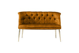 Canapea fixă 2 locuri Roma metal auriu, Diverse culori, 118x48x80 cm - Muștar | SKU: 118BRN1377 | Canapea fixă 2 locuri Roma metal auriu, 118x48x80 cm, varianta Muștar, produs pentru amenajarea locuinței, disponibil online în România la CasaMob