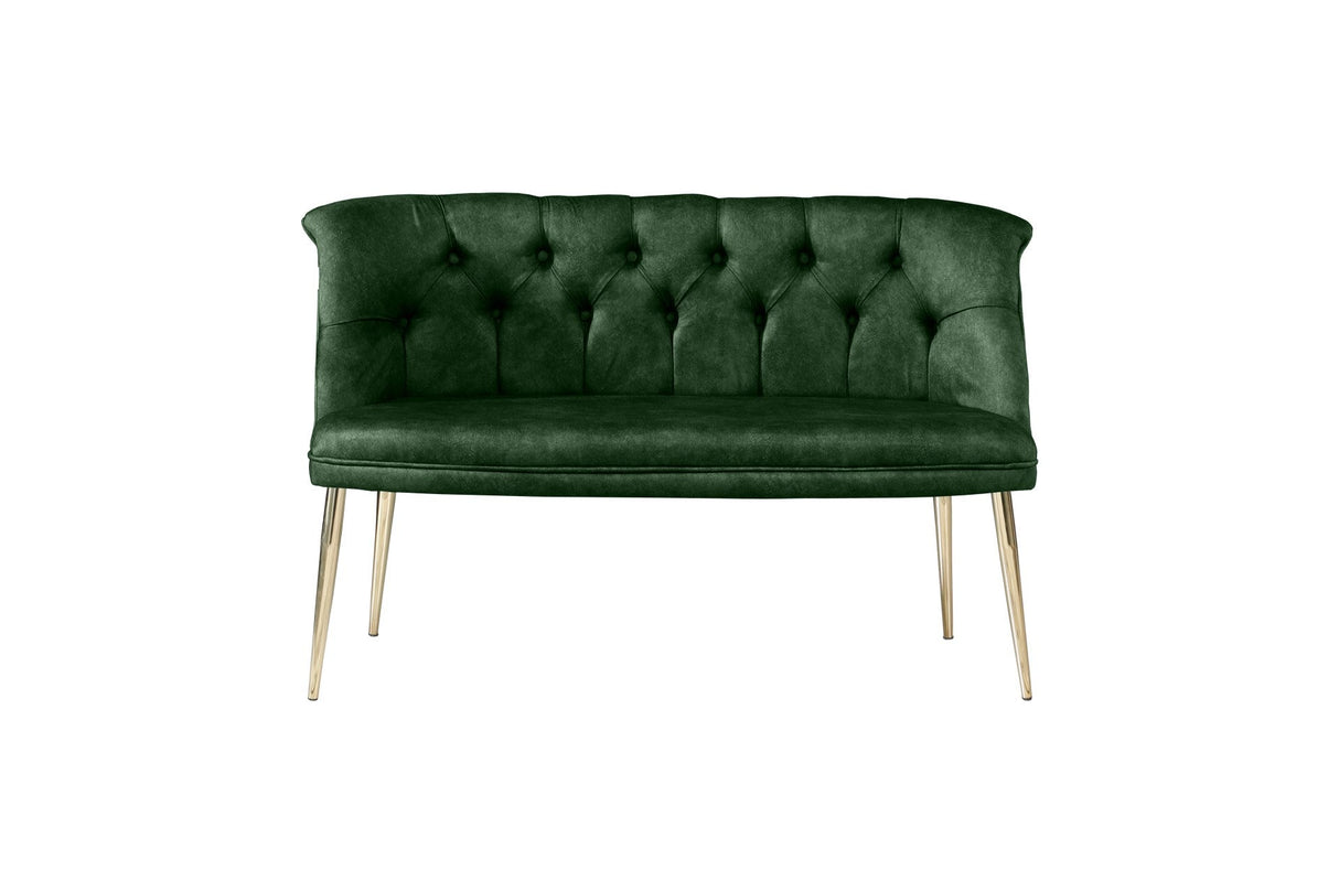 Canapea fixă 2 locuri Roma metal auriu, Diverse culori, 118x48x80 cm - Kaki | SKU: 118BRN1378 | Canapea fixă 2 locuri Roma metal auriu, 118x48x80 cm, varianta Kaki, produs pentru amenajarea locuinței, disponibil online în România la CasaMob