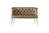 Canapea fixă 2 locuri Roma metal auriu, Diverse culori, 118x48x80 cm - Maro deschis | SKU: 118BRN1381 | Canapea fixă 2 locuri Roma metal auriu, 118x48x80 cm, varianta Maro deschis, produs pentru amenajarea locuinței, disponibil online în România la CasaMob