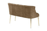 Canapea fixă 2 locuri Roma metal auriu, Diverse culori, 118x48x80 cm - Maro deschis | SKU: 118BRN1381 | Canapea fixă 2 locuri Roma metal auriu, 118x48x80 cm, varianta Maro deschis, produs pentru amenajarea locuinței, disponibil online în România la CasaMob