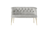 Canapea fixă 2 locuri Roma metal auriu, Diverse culori, 118x48x80 cm - Crem | SKU: 118BRN1383 | Canapea fixă 2 locuri Roma metal auriu, 118x48x80 cm, varianta Crem, produs pentru amenajarea locuinței, disponibil online în România la CasaMob