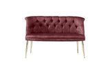 Canapea fixă 2 locuri Roma metal auriu, Diverse culori, 118x48x80 cm - Roz pudrat | SKU: 118BRN1385 | Canapea fixă 2 locuri Roma metal auriu, 118x48x80 cm, varianta Roz pudrat, produs pentru amenajarea locuinței, disponibil online în România la CasaMob