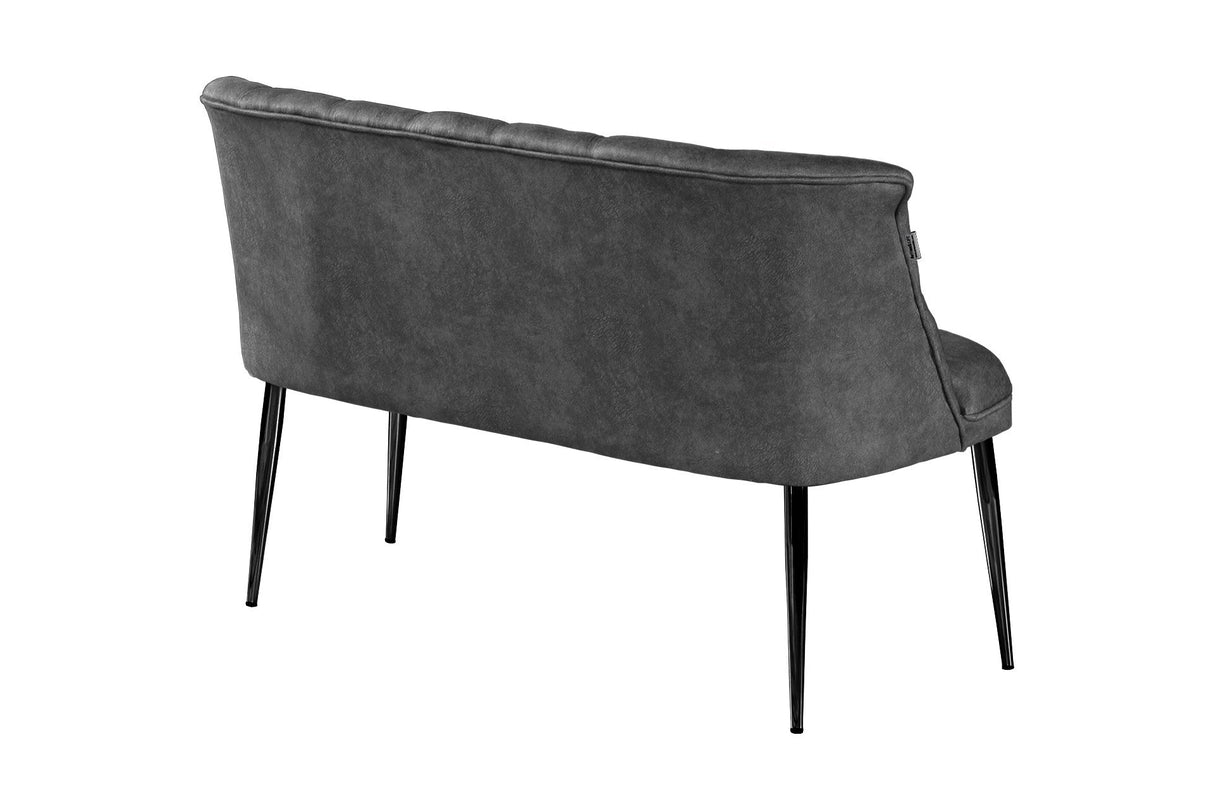 Canapea fixă 2 locuri Roma metal negru, Diverse culori, 118x48x80 cm - Gri | SKU: 118BRN1387 | Canapea fixă 2 locuri Roma metal negru, 118x48x80 cm, varianta Gri, produs pentru amenajarea locuinței, disponibil online în România la CasaMob