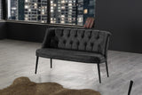 Canapea fixă 2 locuri Roma metal negru, Diverse culori, 118x48x80 cm - Fumuriu | SKU: 118BRN1388 | Canapea fixă 2 locuri Roma metal negru, 118x48x80 cm, varianta Fumuriu, produs pentru amenajarea locuinței, disponibil online în România la CasaMob