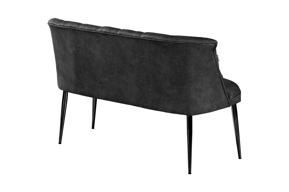 Canapea fixă 2 locuri Roma metal negru, Diverse culori, 118x48x80 cm - Fumuriu | SKU: 118BRN1388 | Canapea fixă 2 locuri Roma metal negru, 118x48x80 cm, varianta Fumuriu, produs pentru amenajarea locuinței, disponibil online în România la CasaMob