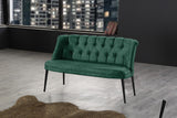 Canapea fixă 2 locuri Roma metal negru, Diverse culori, 118x48x80 cm - Verde marin | SKU: 118BRN1391 | Canapea fixă 2 locuri Roma metal negru, 118x48x80 cm, varianta Verde marin, produs pentru amenajarea locuinței, disponibil online în România la CasaMob
