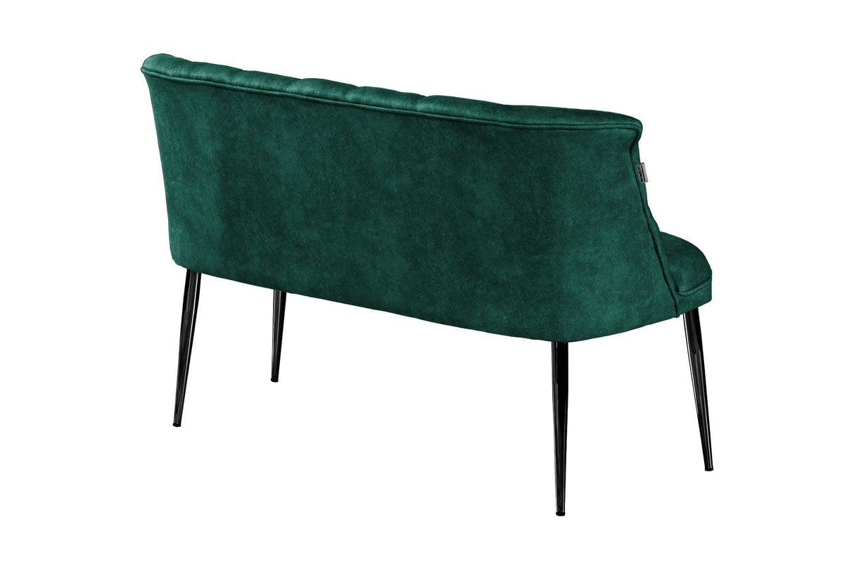 Canapea fixă 2 locuri Roma metal negru, Diverse culori, 118x48x80 cm - Verde marin | SKU: 118BRN1391 | Canapea fixă 2 locuri Roma metal negru, 118x48x80 cm, varianta Verde marin, produs pentru amenajarea locuinței, disponibil online în România la CasaMob