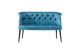 Canapea fixă 2 locuri Roma metal negru, Diverse culori, 118x48x80 cm - Albastru petrol | SKU: 118BRN1392 | Canapea fixă 2 locuri Roma metal negru, 118x48x80 cm, varianta Albastru petrol, produs pentru amenajarea locuinței, disponibil online în România la CasaMob