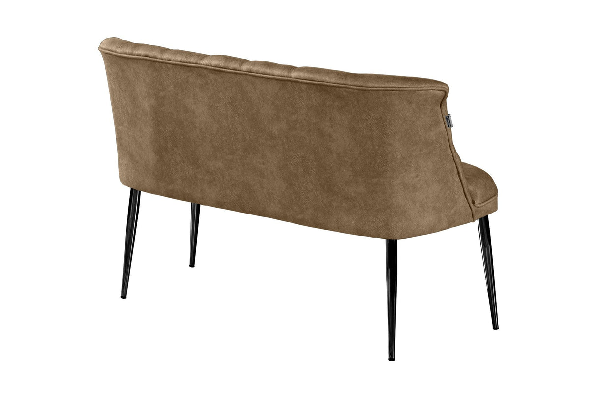 Canapea fixă 2 locuri Roma metal negru, Diverse culori, 118x48x80 cm - Maro deschis | SKU: 118BRN1393 | Canapea fixă 2 locuri Roma metal negru, 118x48x80 cm, varianta Maro deschis, produs pentru amenajarea locuinței, disponibil online în România la CasaMob
