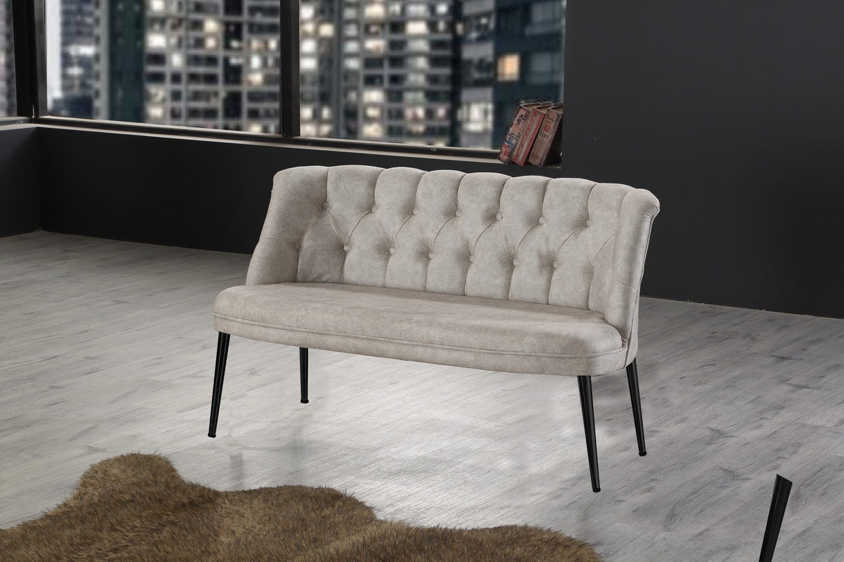 Canapea fixă 2 locuri Roma metal negru, Diverse culori, 118x48x80 cm - Crem | SKU: 118BRN1395 | Canapea fixă 2 locuri Roma metal negru, 118x48x80 cm, varianta Crem, produs pentru amenajarea locuinței, disponibil online în România la CasaMob