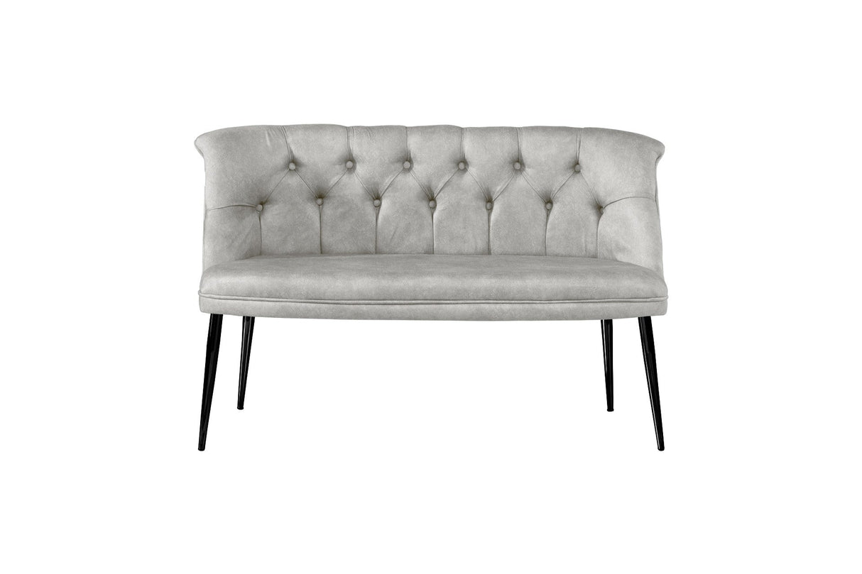 Canapea fixă 2 locuri Roma metal negru, Diverse culori, 118x48x80 cm - Crem | SKU: 118BRN1395 | Canapea fixă 2 locuri Roma metal negru, 118x48x80 cm, varianta Crem, produs pentru amenajarea locuinței, disponibil online în România la CasaMob