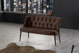 Canapea fixă 2 locuri Roma metal negru, Diverse culori, 118x48x80 cm - Maro | SKU: 118BRN1396 | Canapea fixă 2 locuri Roma metal negru, 118x48x80 cm, varianta Maro, produs pentru amenajarea locuinței, disponibil online în România la CasaMob