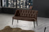 Maro | SKU: 118BRN1396 | Canapea fixă 2 locuri Roma metal negru, 118x48x80 cm, varianta Maro, produs pentru amenajarea locuinței, disponibil online în România la CasaMob