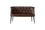 Canapea fixă 2 locuri Roma metal negru, Diverse culori, 118x48x80 cm - Maro | SKU: 118BRN1396 | Canapea fixă 2 locuri Roma metal negru, 118x48x80 cm, varianta Maro, produs pentru amenajarea locuinței, disponibil online în România la CasaMob