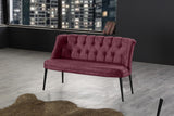 Canapea fixă 2 locuri Roma metal negru, Diverse culori, 118x48x80 cm - Roz pudrat | SKU: 118BRN1397 | Canapea fixă 2 locuri Roma metal negru, 118x48x80 cm, varianta Roz pudrat, produs pentru amenajarea locuinței, disponibil online în România la CasaMob