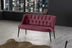 Roz pudrat | SKU: 118BRN1397 | Canapea fixă 2 locuri Roma metal negru, 118x48x80 cm, varianta Roz pudrat, produs pentru amenajarea locuinței, disponibil online în România la CasaMob