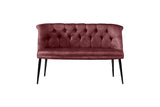 Canapea fixă 2 locuri Roma metal negru, Diverse culori, 118x48x80 cm - Roz pudrat | SKU: 118BRN1397 | Canapea fixă 2 locuri Roma metal negru, 118x48x80 cm, varianta Roz pudrat, produs pentru amenajarea locuinței, disponibil online în România la CasaMob
