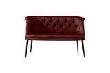 Canapea fixă 2 locuri Roma metal negru, Diverse culori, 118x48x80 cm - Bordo | SKU: 118BRN1398 | Canapea fixă 2 locuri Roma metal negru, 118x48x80 cm, varianta Bordo, produs pentru amenajarea locuinței, disponibil online în România la CasaMob