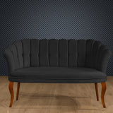 Canapea fixă 2 locuri Daisy lemn nuc, Diverse culori, 103x44x51 cm - Fumuriu | SKU: 118BRN1480 | Canapea fixă 2 locuri Daisy lemn nuc, 103x44x51 cm, varianta Fumuriu, produs pentru amenajarea locuinței, disponibil online în România la CasaMob