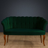 Canapea fixă 2 locuri Daisy lemn nuc, Diverse culori, 103x44x51 cm - Verde | SKU: 118BRN1482 | Canapea fixă 2 locuri Daisy lemn nuc, 103x44x51 cm, varianta Verde, produs pentru amenajarea locuinței, disponibil online în România la CasaMob