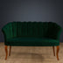 Verde | SKU: 118BRN1482 | Canapea fixă 2 locuri Daisy lemn nuc, 103x44x51 cm, varianta Verde, produs pentru amenajarea locuinței, disponibil online în România la CasaMob