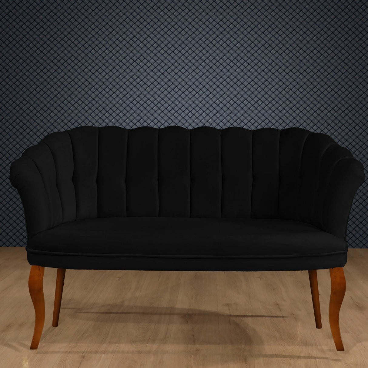Canapea fixă 2 locuri Daisy lemn nuc, Diverse culori, 103x44x51 cm - Negru | SKU: 118BRN1486 | Canapea fixă 2 locuri Daisy lemn nuc, 103x44x51 cm, varianta Negru, produs pentru amenajarea locuinței, disponibil online în România la CasaMob