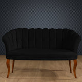 Canapea fixă 2 locuri Daisy lemn nuc, Diverse culori, 103x44x51 cm - Negru | SKU: 118BRN1486 | Canapea fixă 2 locuri Daisy lemn nuc, 103x44x51 cm, varianta Negru, produs pentru amenajarea locuinței, disponibil online în România la CasaMob