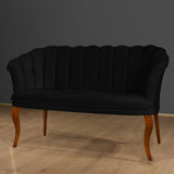 Canapea fixă 2 locuri Daisy lemn nuc, Diverse culori, 103x44x51 cm - Negru | SKU: 118BRN1486 | Canapea fixă 2 locuri Daisy lemn nuc, 103x44x51 cm, varianta Negru, produs pentru amenajarea locuinței, disponibil online în România la CasaMob