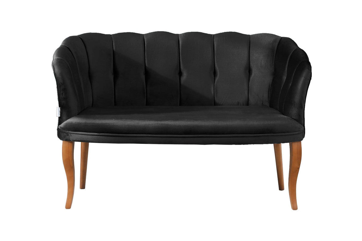 Canapea fixă 2 locuri Daisy lemn nuc, Diverse culori, 103x44x51 cm - Negru | SKU: 118BRN1486 | Canapea fixă 2 locuri Daisy lemn nuc, 103x44x51 cm, varianta Negru, produs pentru amenajarea locuinței, disponibil online în România la CasaMob