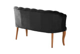Canapea fixă 2 locuri Daisy lemn nuc, Diverse culori, 103x44x51 cm - Negru | SKU: 118BRN1486 | Canapea fixă 2 locuri Daisy lemn nuc, 103x44x51 cm, varianta Negru, produs pentru amenajarea locuinței, disponibil online în România la CasaMob