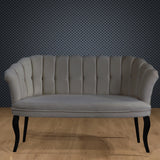 Canapea fixă 2 locuri Daisy lemn negru, Diverse culori, 103x44x51 cm - Gri | SKU: 118BRN1487 | Canapea fixă 2 locuri Daisy lemn negru, 103x44x51 cm, varianta Gri, produs pentru amenajarea locuinței, disponibil online în România la CasaMob