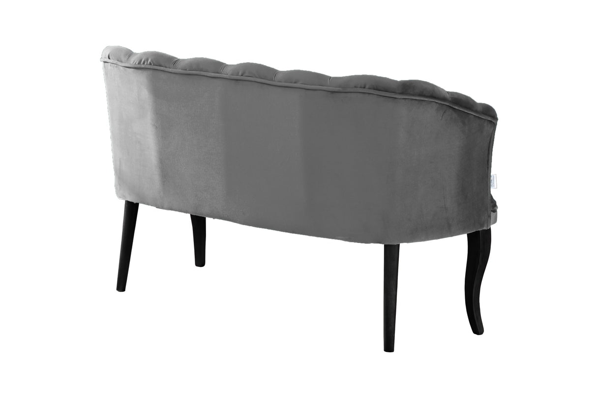 Canapea fixă 2 locuri Daisy lemn negru, Diverse culori, 103x44x51 cm - Gri | SKU: 118BRN1487 | Canapea fixă 2 locuri Daisy lemn negru, 103x44x51 cm, varianta Gri, produs pentru amenajarea locuinței, disponibil online în România la CasaMob